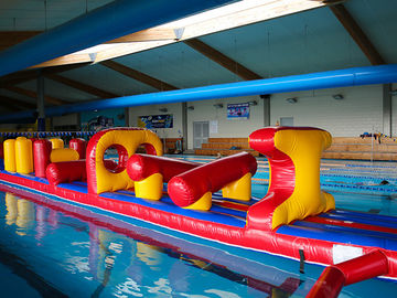 54 FT dài nước khổng lồ inflatable trở ngại tất nhiên với trượt bền 0.9mm PVC